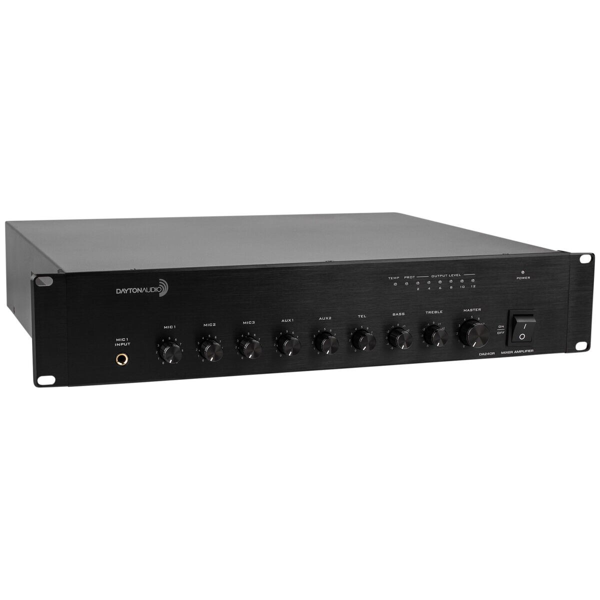 Dayton Audio DA240R 240W 2U Rack Mount MixerAmplifier 70V / 100V or 4
